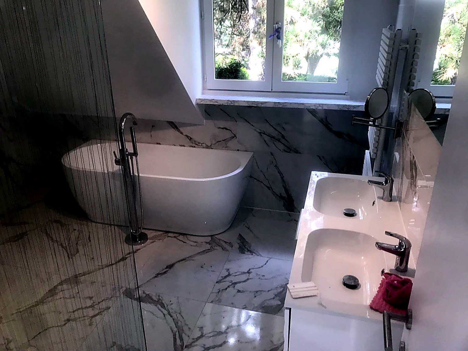 Salle de bain marbre